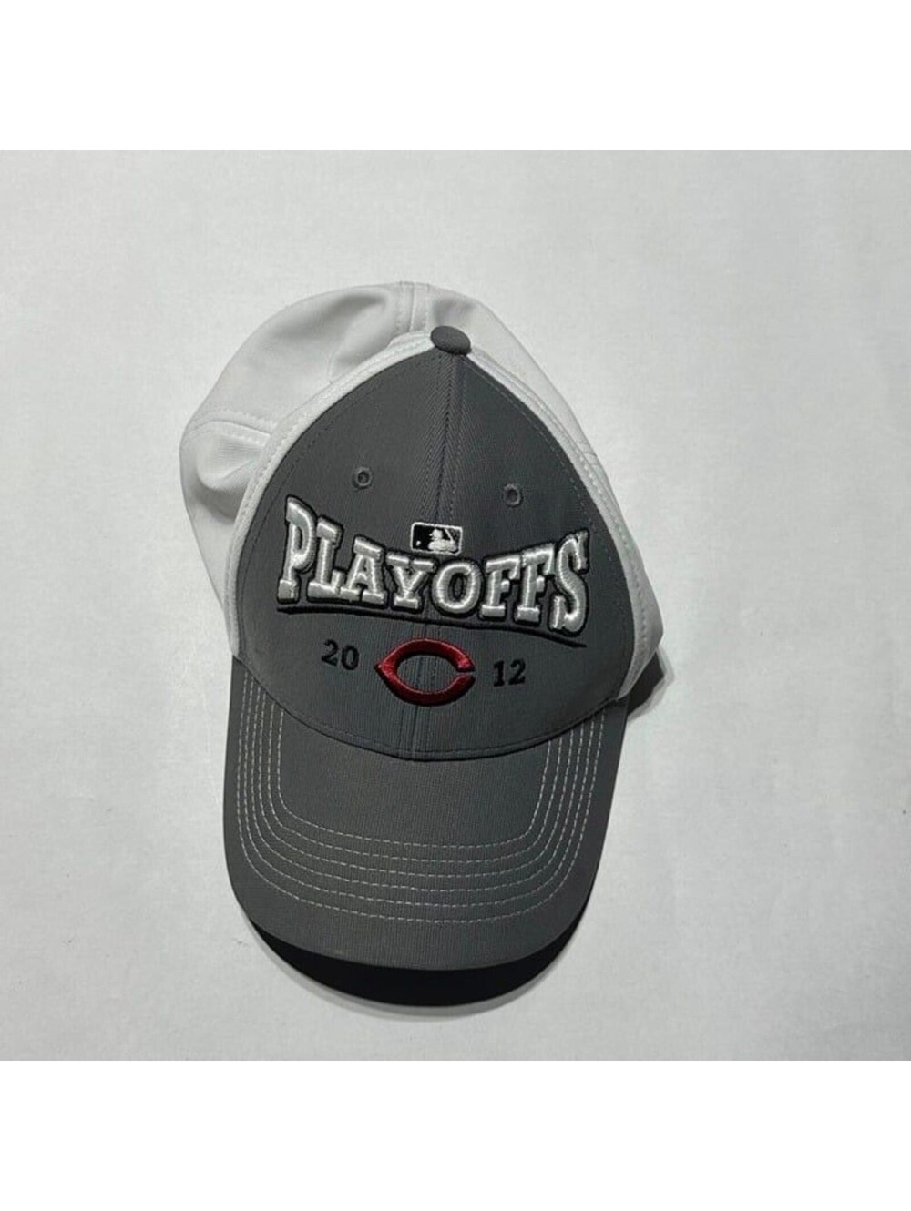 Cincinnati Reds Hat Vintage 47 Brand 2012 Playoffs Edition Grey White Adjustable